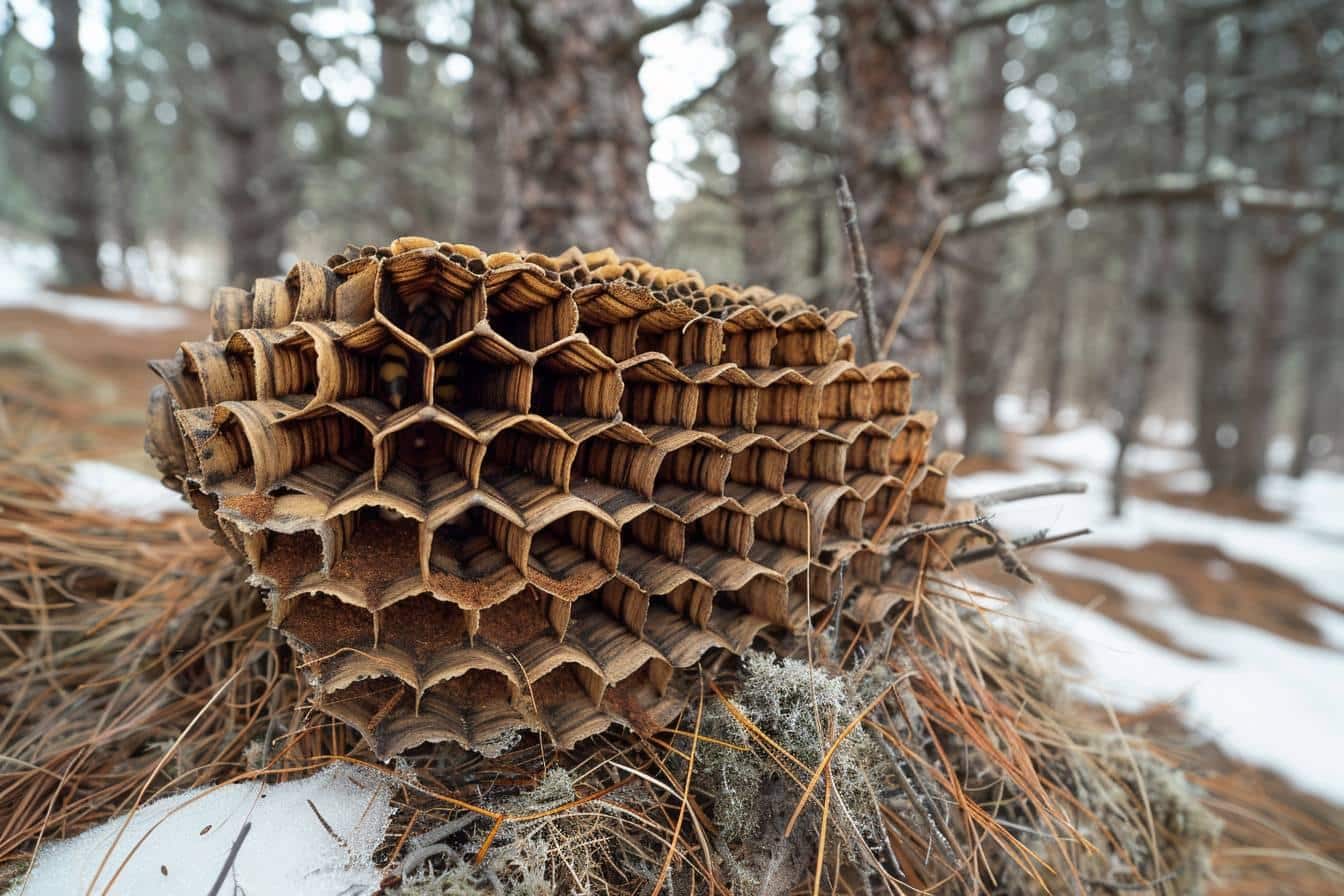 Nid Insecte nid frelon européen hiver