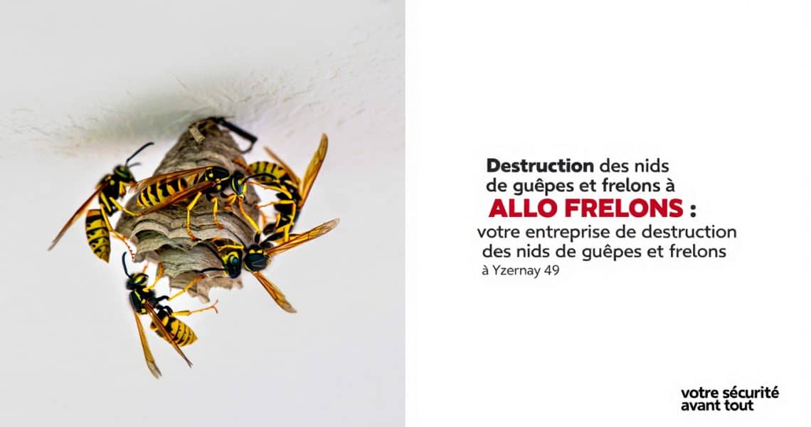 ALLO FRELONS : votre entreprise de destruction des nids de gu&ecirc;pes et frelons &agrave; Yzernay 49