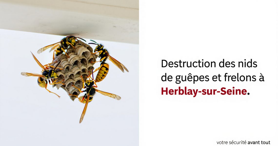Destruction de nids de gu&ecirc;pes et frelons &agrave; Herblay-sur-Seine&nbsp;: des experts au service de votre s&eacute;curit&eacute;